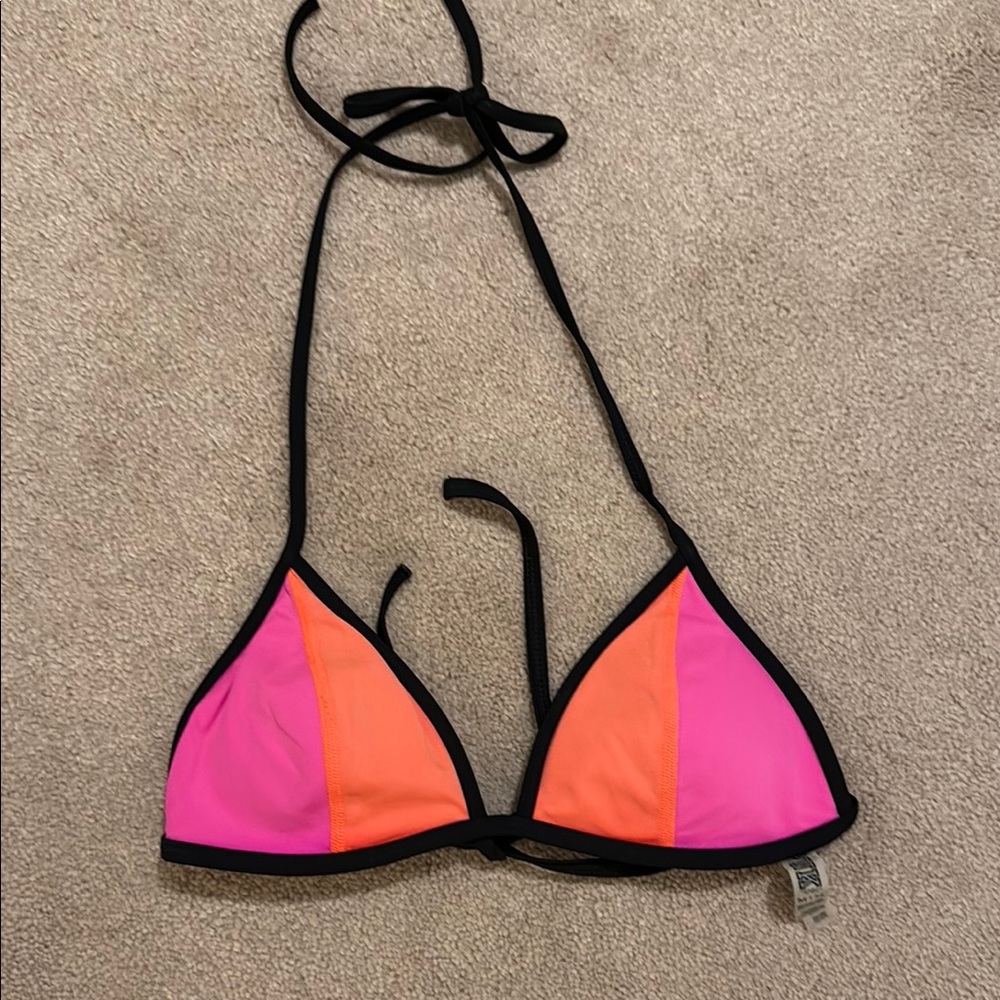 PINK Victoria's Secret Pink and Orange Bikini Top